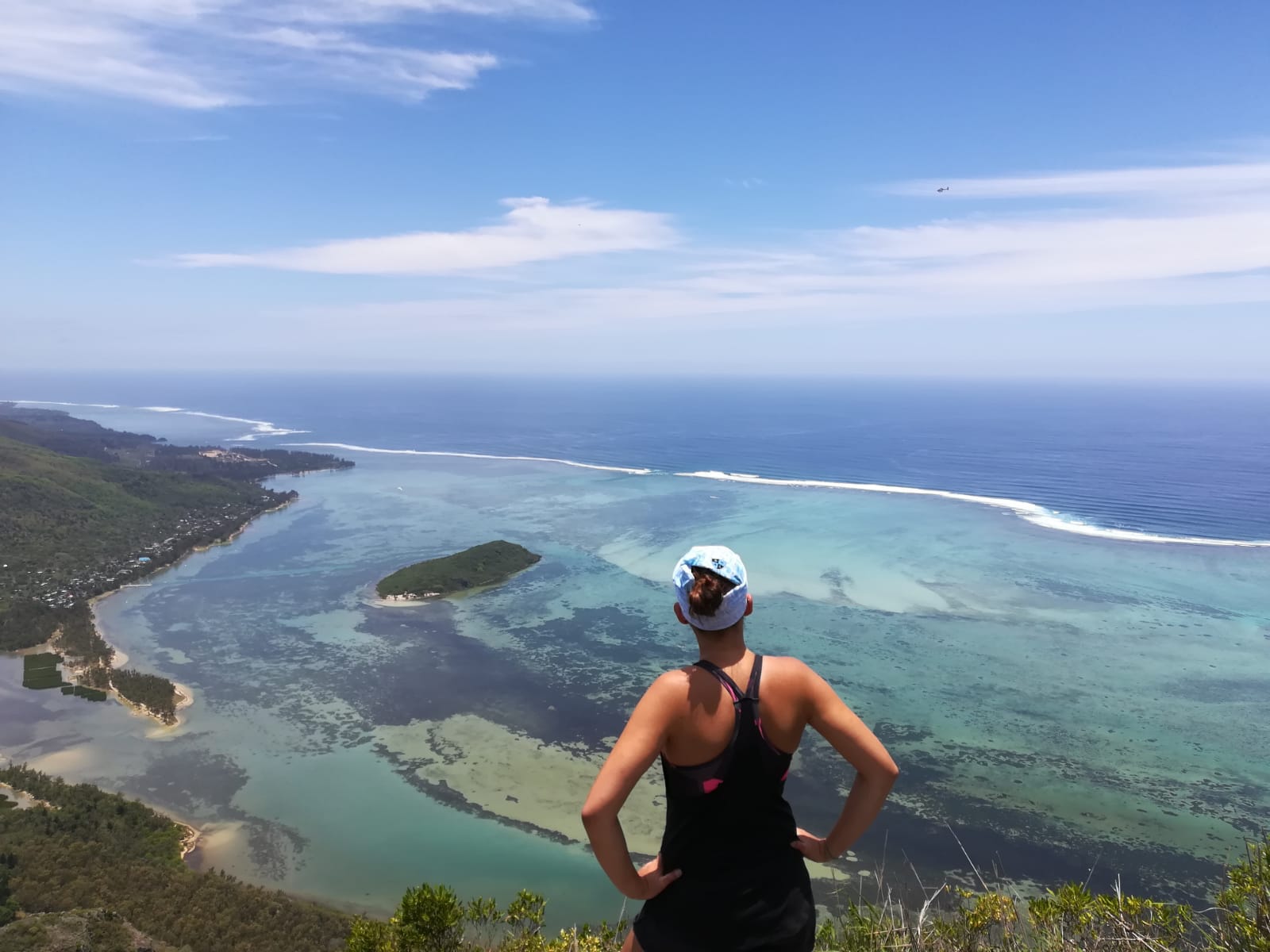 Traumhafter Ausblick vom Le Morne Brabant auf die Küste und die Lagune.